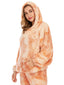 Women's Tie Dye Plush Fleece Hoodie & Pants Pajama Set with Pockets