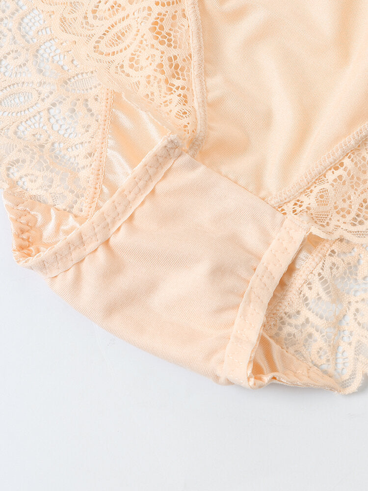 Women's Floral Lace Elastic Waist Breathable Panties