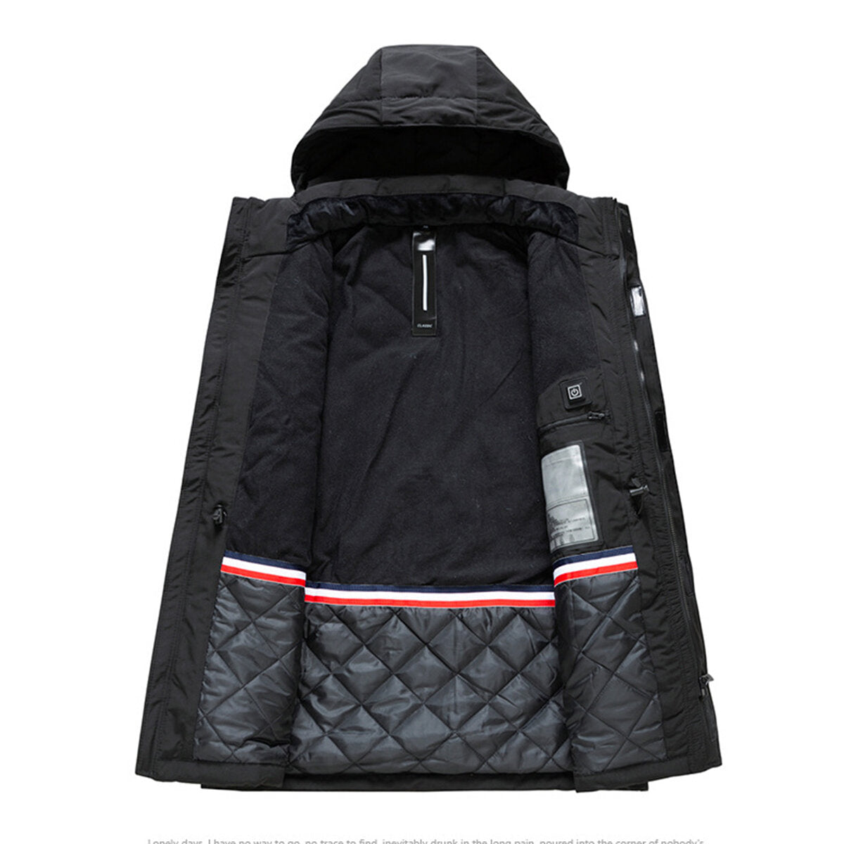 Heated USB Hooded Jacket - Washable, Winter Warm Electric Coat Main image