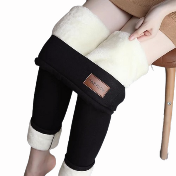 Ladies High Waist Casual Yoga Micro-elastic Ankle-Length Fleece Tights