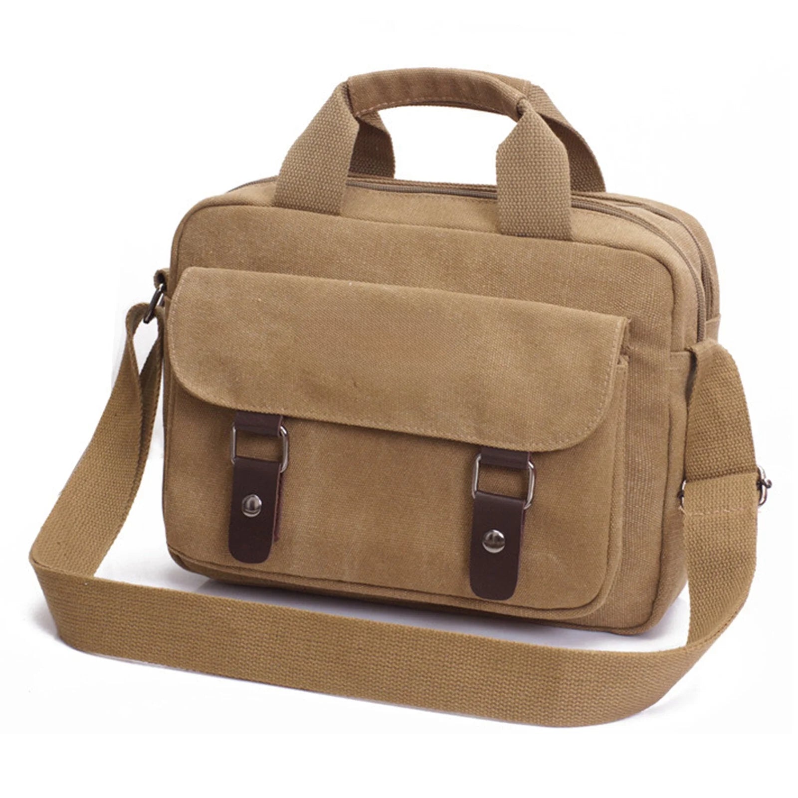 Men's Canvas Outdoor Large Capacity Wear-Resistant Shoulder Messenger Bag Main image