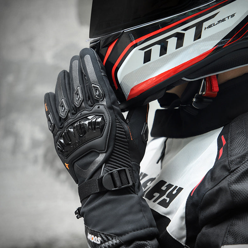 Waterproof Winter Motorcycle Gloves - Warm, Cold Weather Riding Gear Secondary image