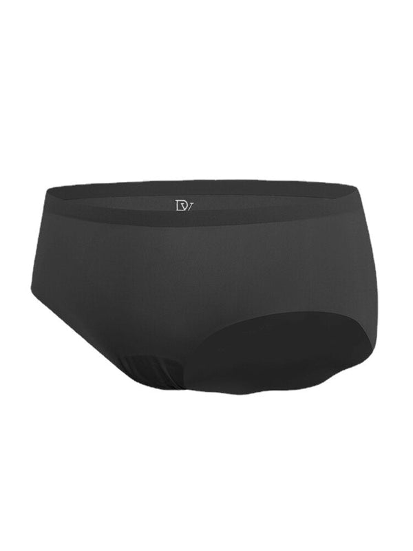 Women's Seamless Soft Mid Waist Panties - Comfy Elastic Solid Color