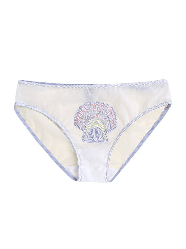 Women's Daisy Fruit Print Mesh Breathable Hip Panty