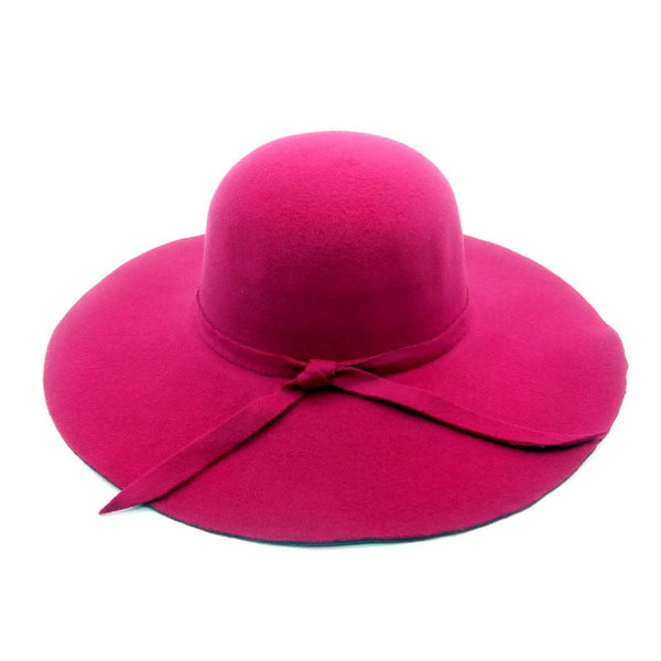 Autumn Winter Summer Fashion Fedoras Vintage Pure Women'S Beach Sun Hat Female Waves Large Brim Sunbonnet Fedoras Lady Sun Hat - Sheseelady