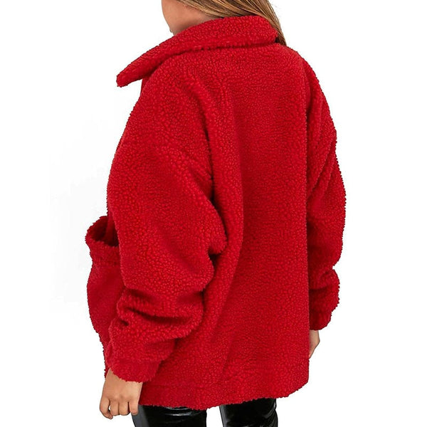 Elegant Faux Fur Coat Women Autumn Winter Warm Soft Zipper Fur Jacket Female Plush Overcoat Casual Outerwear - Sheseelady