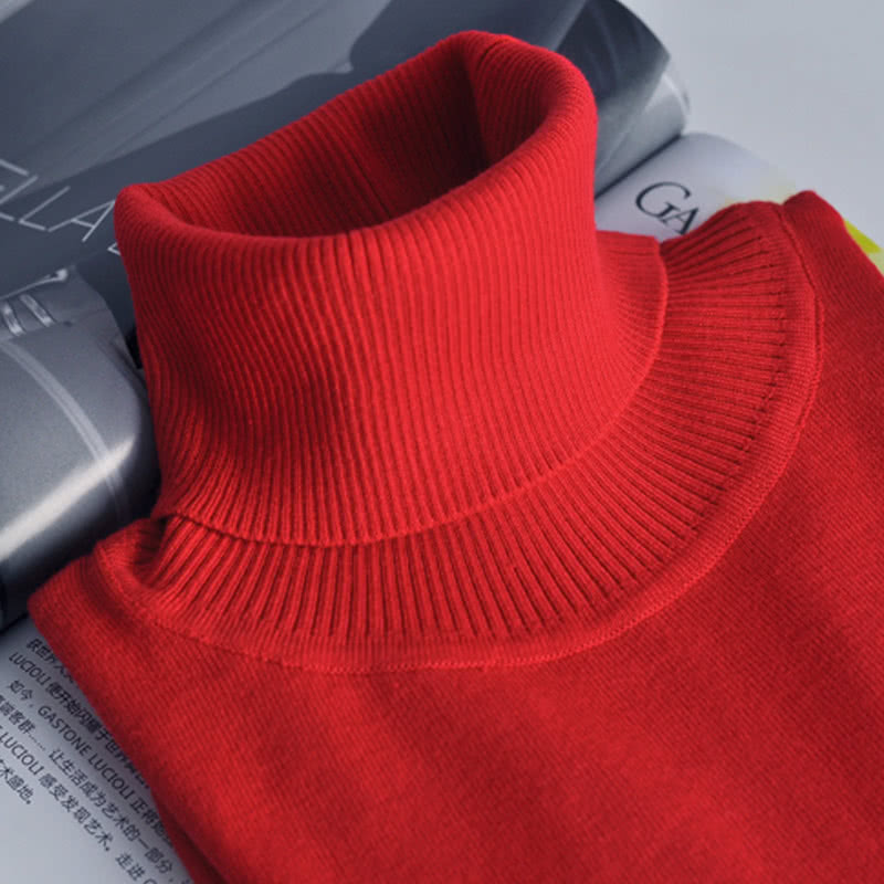 Women's Winter Turtle Neck Ribbed Knit Sweater Pullover Secondary image