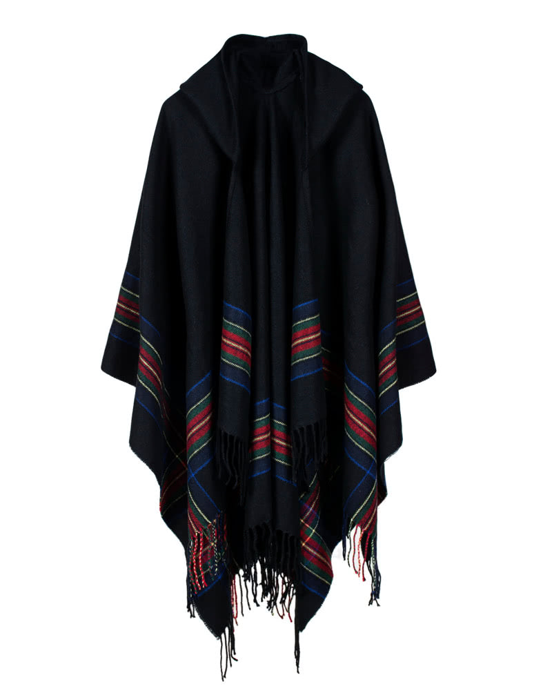 Women's Hooded Knitted Poncho Cape Cardigan Sweater Shawl Scarf Cashmere Pashmina