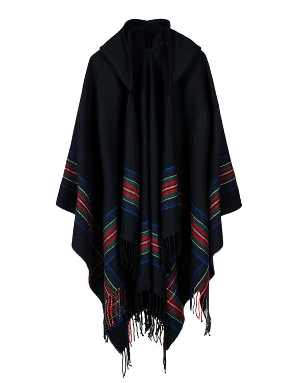 Women's Hooded Knitted Poncho Cape Cardigan Sweater Shawl Scarf Cashmere Pashmina