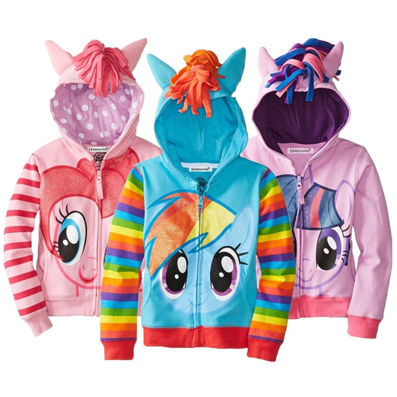 Pony Spring Casual Full Sleeve Hoodies For Girls Kids Main image