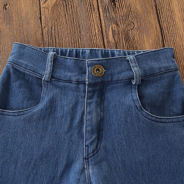 Flared Bell Bottom Boot Cut Pants For Toddler Girls