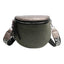 Trendy Casual Female Semicircle Saddle Leather Crossbody Bag With Wide Straps