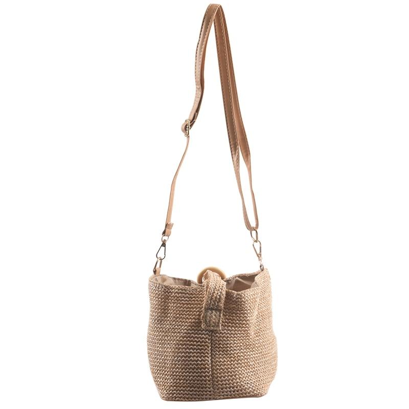 Fashionable Women's Handbag With Rattan Surface Main image