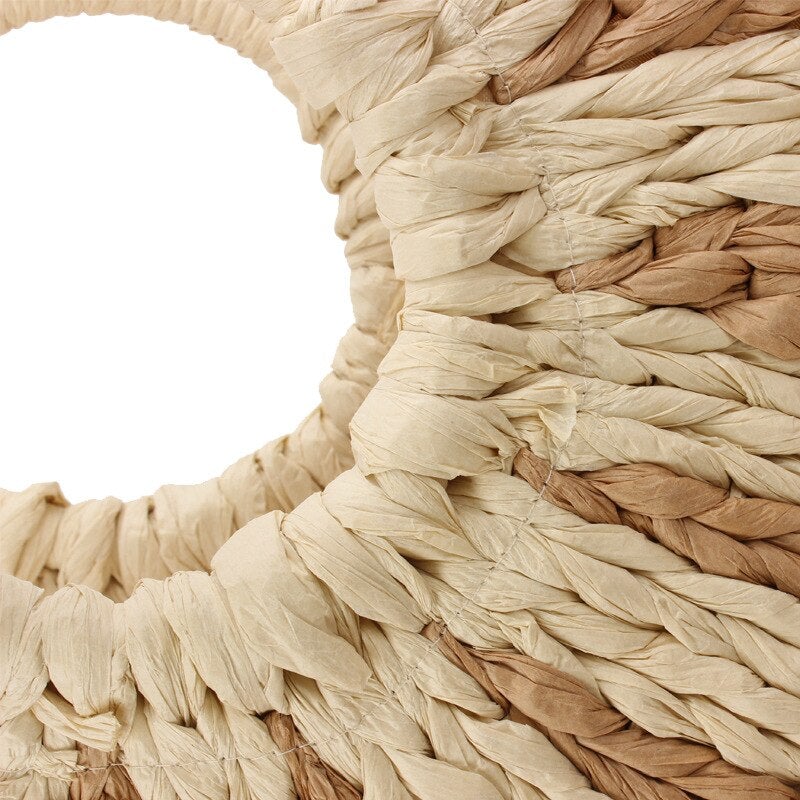 Fashionable Leisure Women's Woven Straw Handbag Solid Color Secondary image
