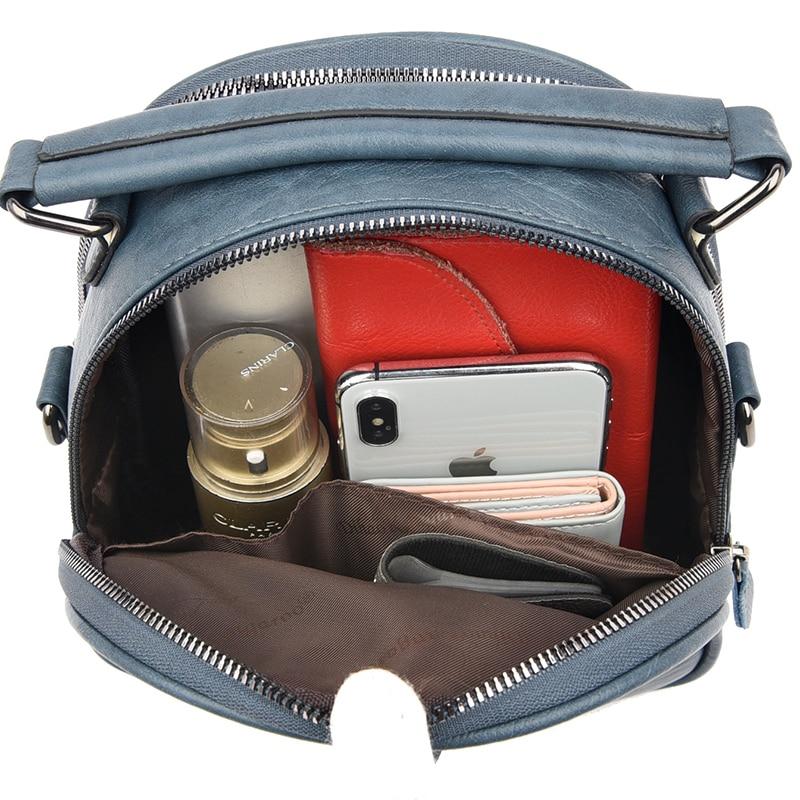 Casual Multifunctional Women‘s Leather Backpacks For Travel School