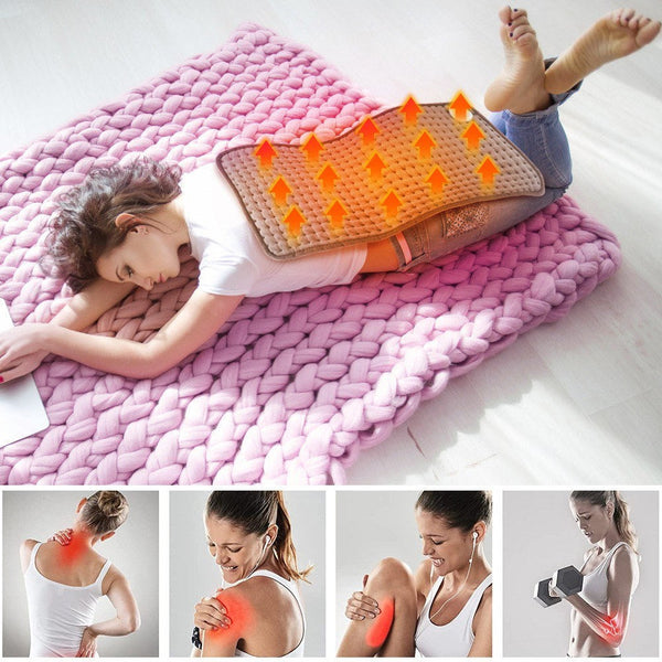 Heating Pad for Back Pain Cramp Relief 11.8x23.6 Inch Electric Shoulder Neck 10 Temp Levels