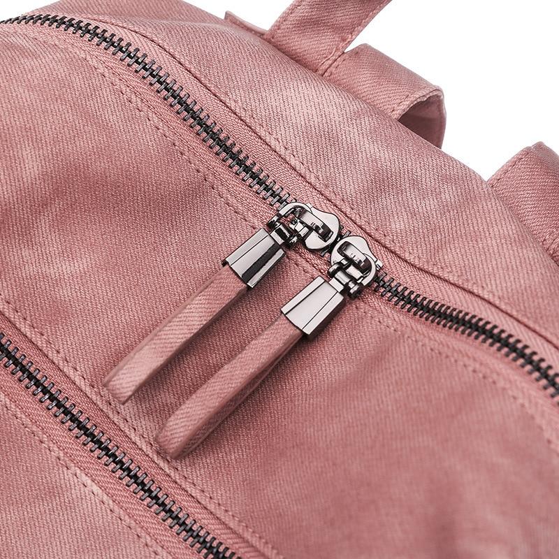 Vintage Women's Leather Backpack For School Travel Secondary image