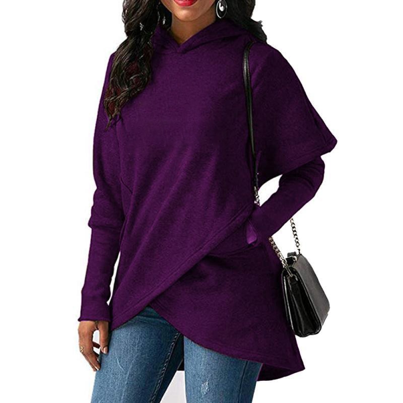 Women Casual Autumn Winter Long Sleeve Pocket Pullover Hoodie Female Warm Hooded Sweatshirt