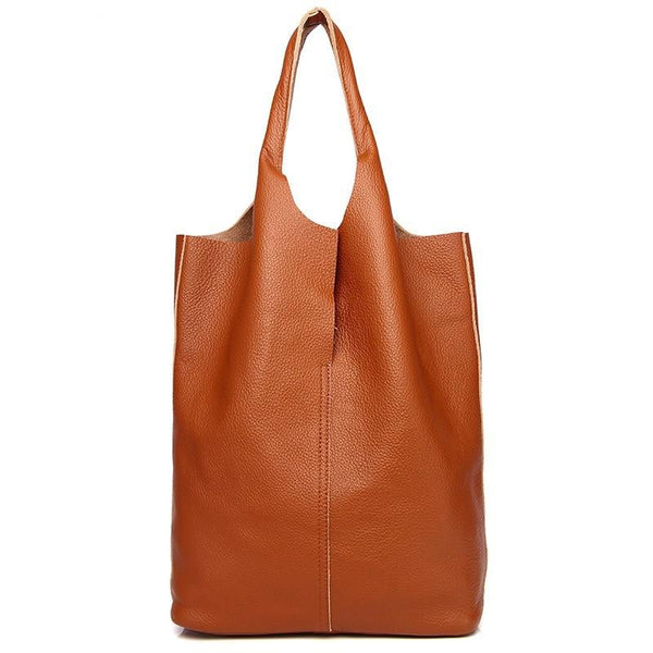 Luxury Casual Women's Soft Genuine Leather Tote Bags