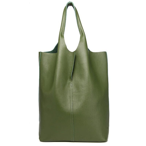 Luxury Casual Women's Soft Genuine Leather Tote Bags