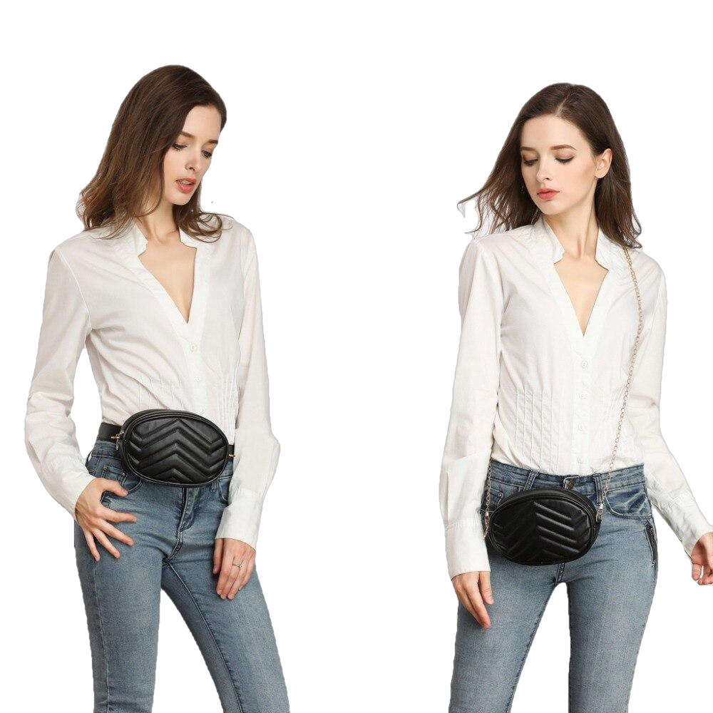 Bags for Women Pack Waist Round Belt Bag Luxury Leather Chest Handbag Main image