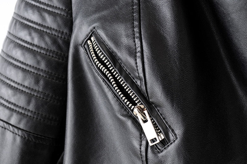 New Fashion Women Smooth Motorcycle Faux Leather Jackets Ladies Long Sleeve Autumn Winter Biker Streetwear Black Pink Coat