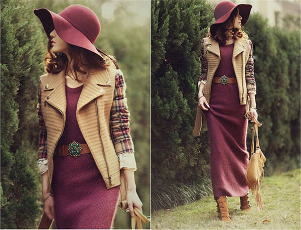Autumn Winter Summer Fashion Fedoras Vintage Pure Women'S Beach Sun Hat Female Waves Large Brim Sunbonnet Fedoras Lady Sun Hat - Sheseelady