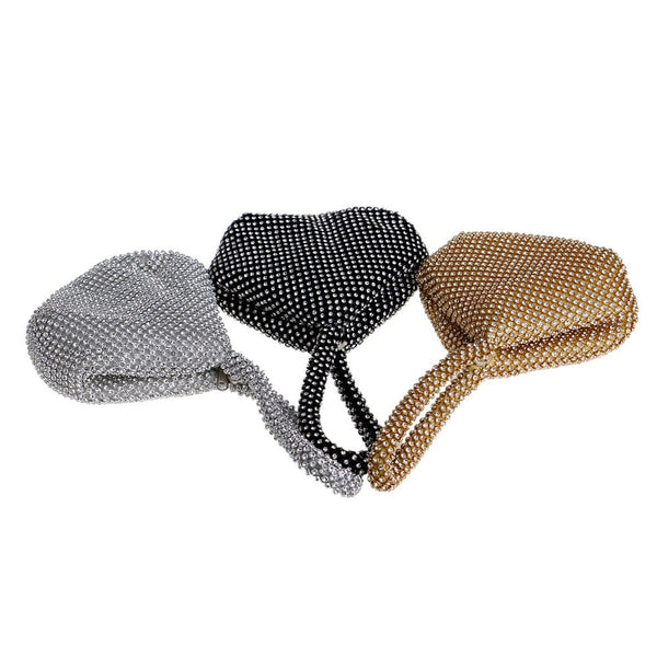 Fully Diamonds Cover Polyester Zipper Bag For New Year Gift - Sheseelady