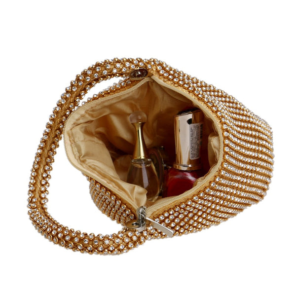 Fully Diamonds Cover Polyester Zipper Bag For New Year Gift - Sheseelady