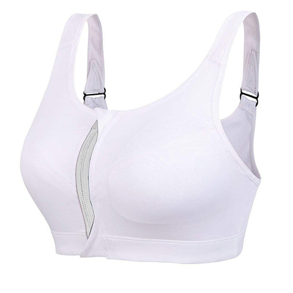 Hot Women Zipper Push Up Sports Bras Vest Underwear Shockproof Breathable Gym Fitness Athletic Running Yoga Bh Sport Tops - Sheseelady