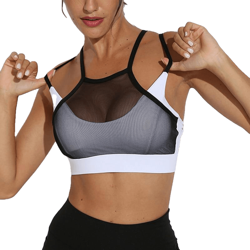 Mesh Breathable Yoga Bra Tops Fitness Shockproof Sportswear Secondary image