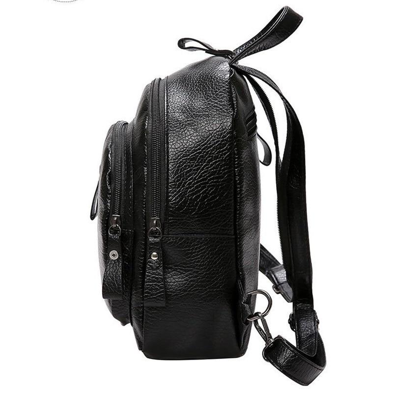 Stylish Multifunctional Women's Small Leather Backpack Secondary image