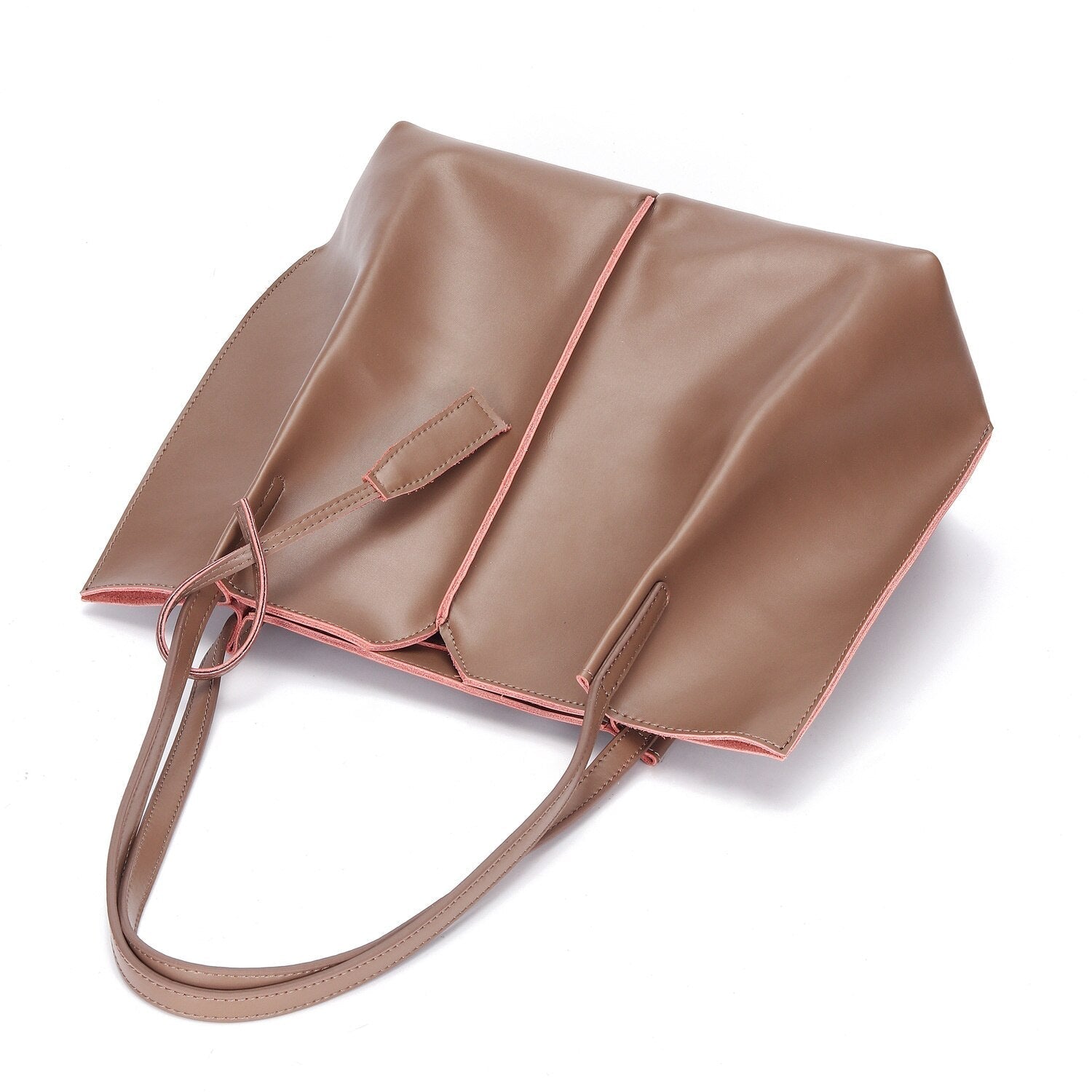 Large capacity Tote Bag female simple soft leather commuting bag College Students Leisure Fashion Secondary image