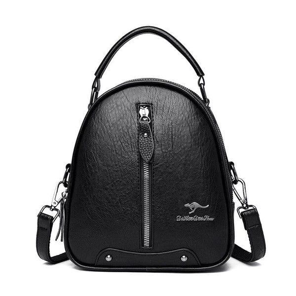 Casual Multifunctional Women‘s Leather Backpacks For Travel School
