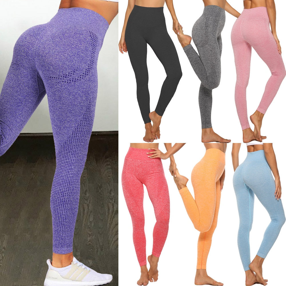 Elastic Comfortable Women's High Waist Seamless Cotton Yoga Pants Main image