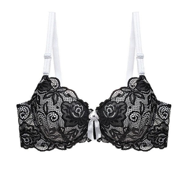 Skin-friendly Sexy Ladies' Lace Push Up Cotton Bralette Plus Size