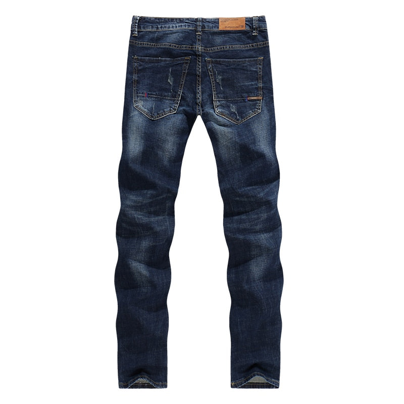Classic Direct Stretch Dark Blue Casual Denim Pants Secondary image