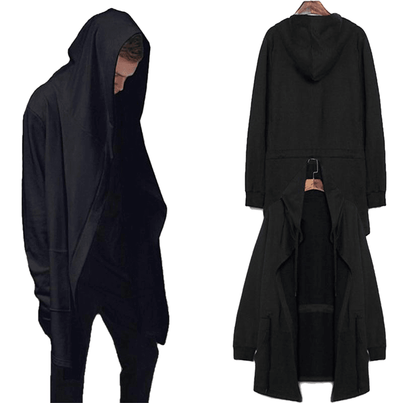 Men Hooded Sweatshirts With Black Gown Hip Hop Secondary image