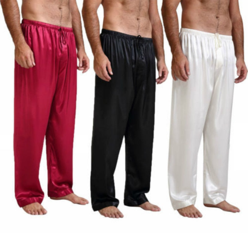 Men'S Silk Satin Pajamas Pants Lounge Sleep Bottoms Main image