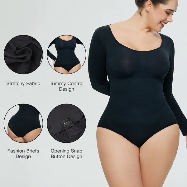 Women's Seamless Long Sleeve Shaping Bodysuit