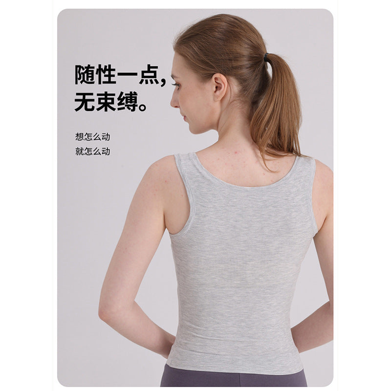 莫代尔性感U领背心夏女 新款欧美skims上衣修身纯色吊带背心批发
