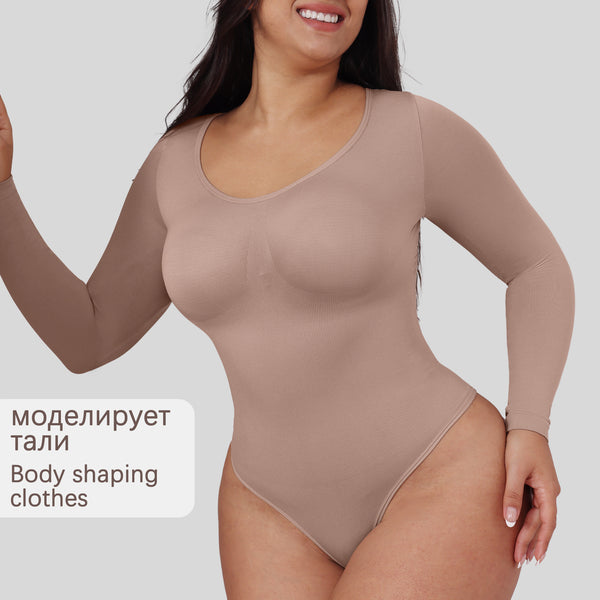 Women's Seamless Long Sleeve Shaping Bodysuit