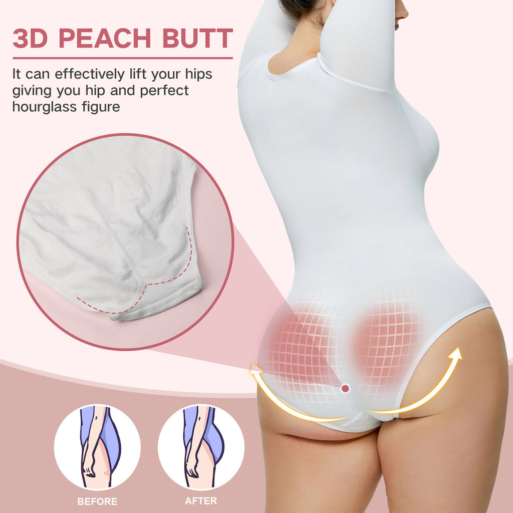 Women's Seamless Long Sleeve Shaping Bodysuit
