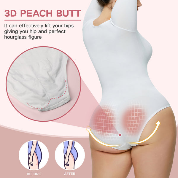 Women's Seamless Long Sleeve Shaping Bodysuit