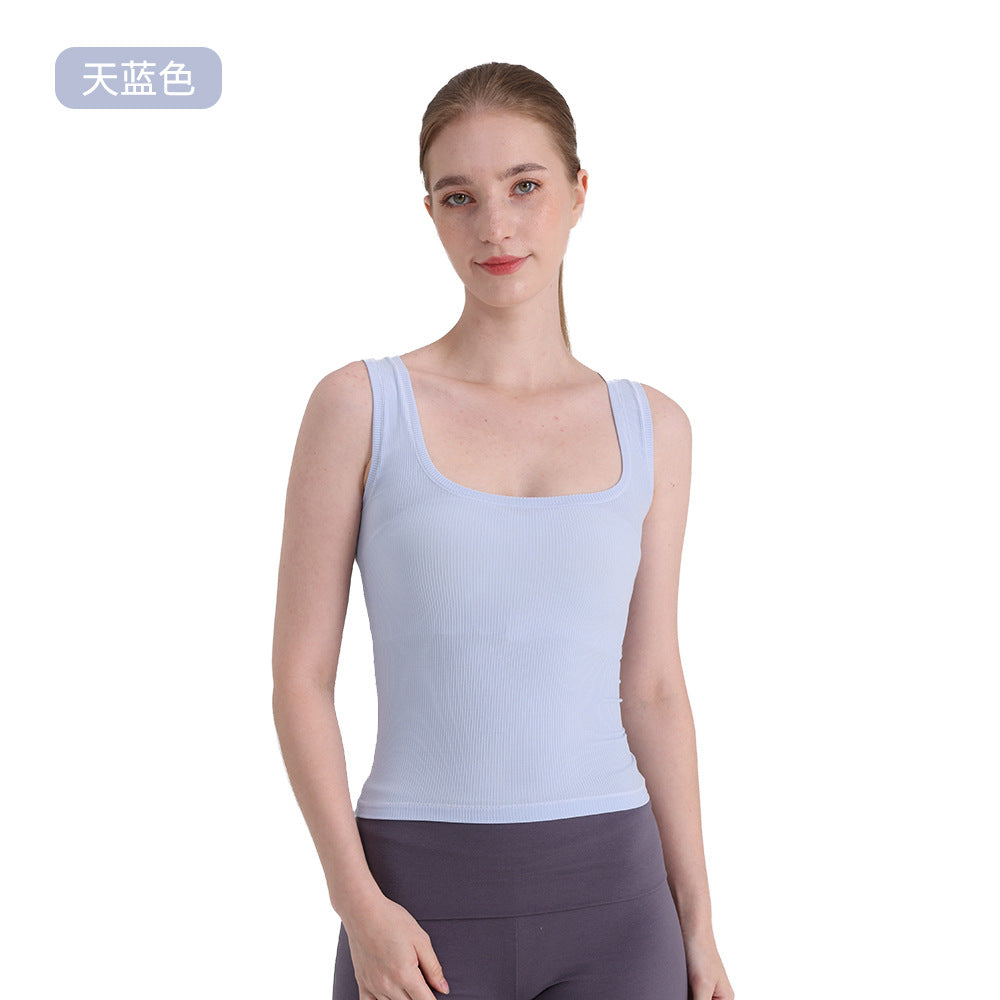 莫代尔背心夏女 skimsU领欧美修身纯色背心 辣妹性感低胸吊带背心