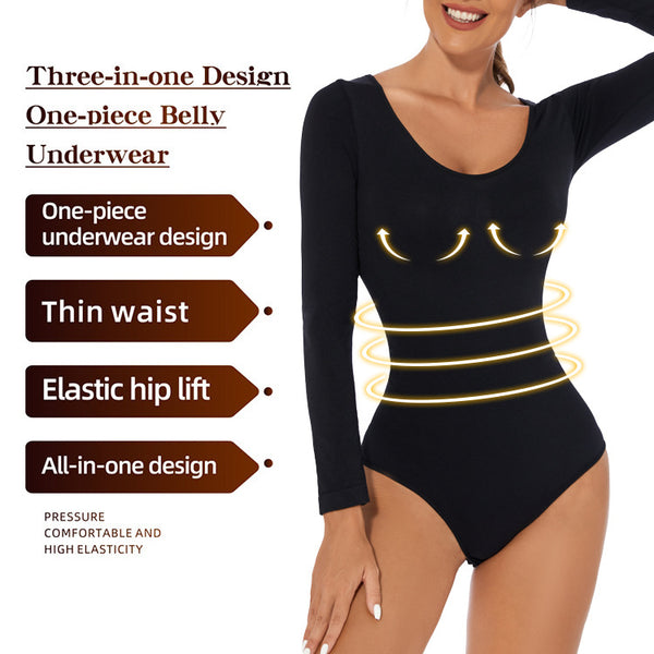 Women's Seamless Long Sleeve Shaping Bodysuit