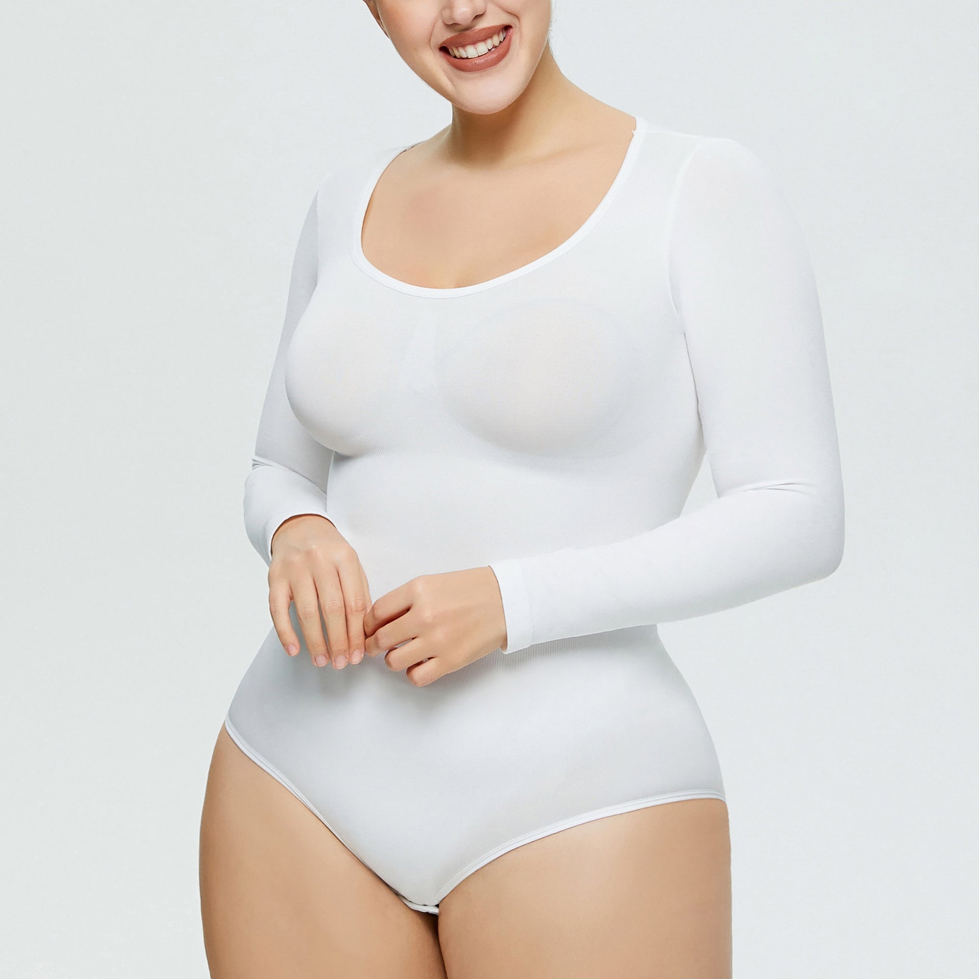 Women's Seamless Long Sleeve Shaping Bodysuit