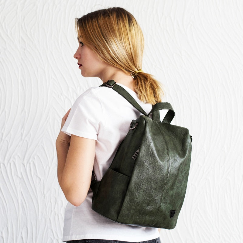 Anti Theft High Quality PU Stylish Urban Backpack With Softback For Girls Secondary image