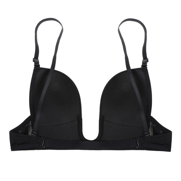 Plunge U Invisible Bra Seamless Convertible Transparent Back Straps Backless Bras Princess Party Dress Wedding Elegant Ceremony