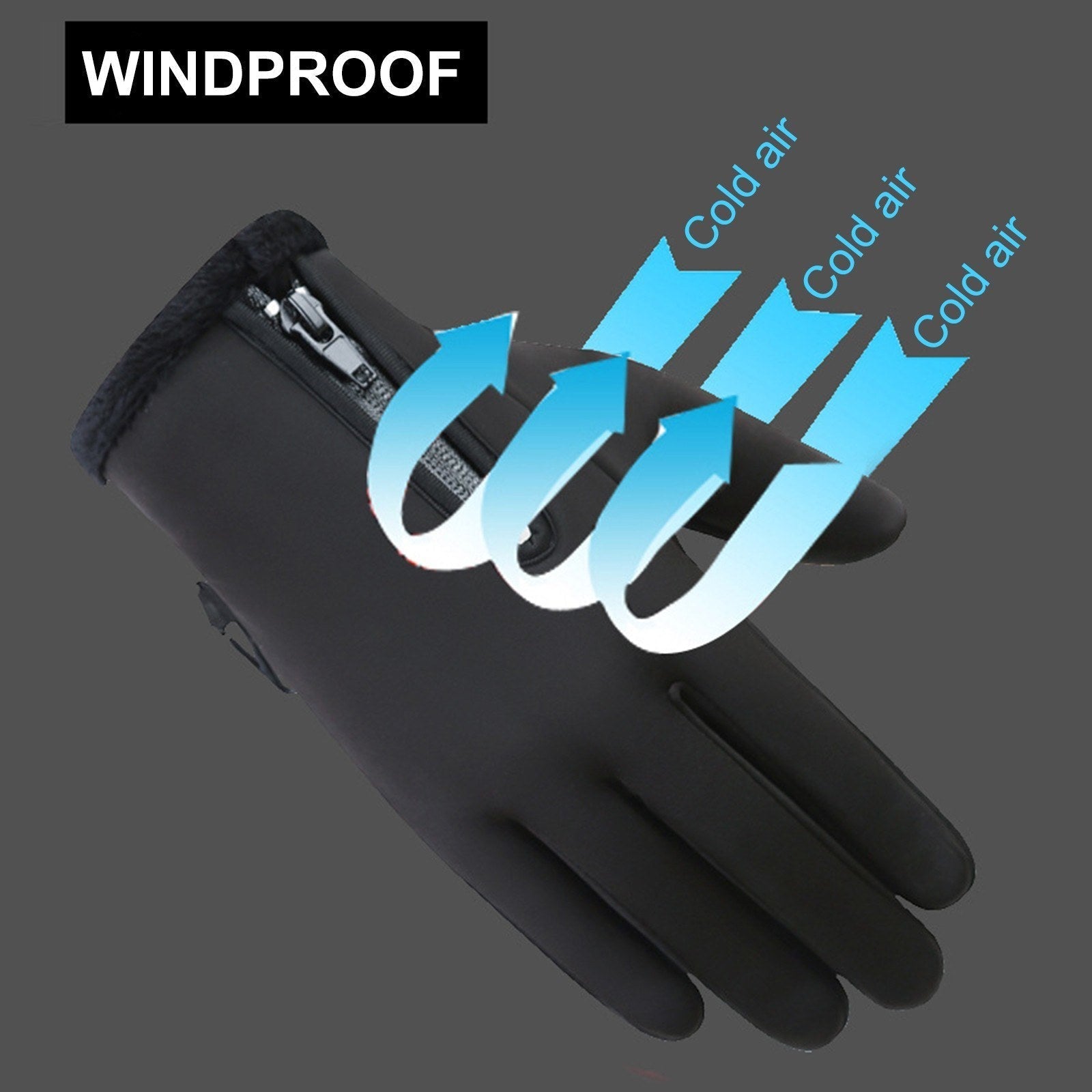 Touchscreen Windproof Waterproof Winter Gloves - Anti-Slip Outdoor Warmth